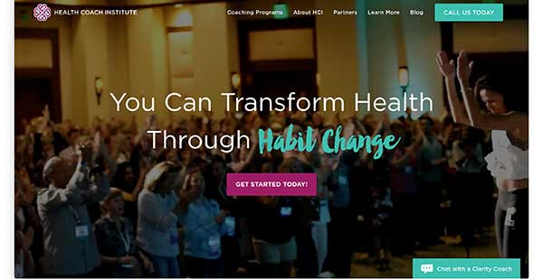 health coach institute homepage