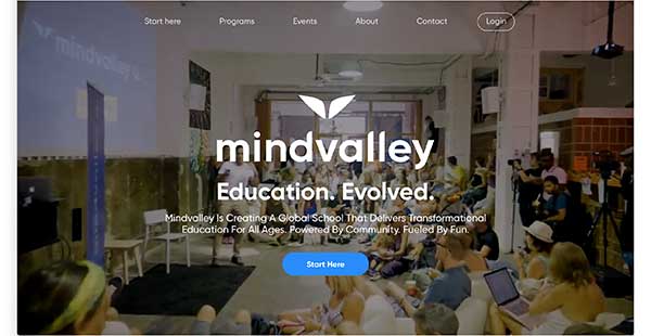 mindvalley homepage