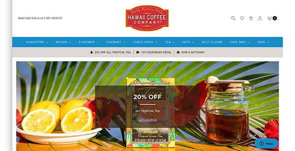 hawaii coffee company home page