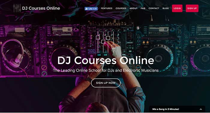 dj courses online home page