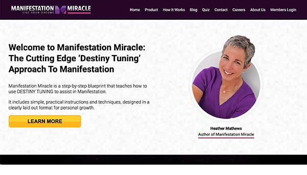 manifestation miracle home page