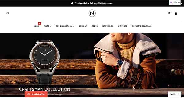 nove watches affiliate program