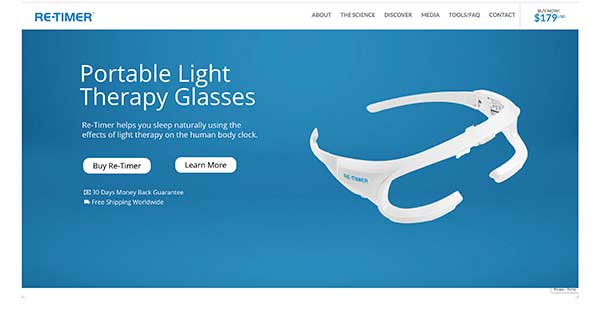 re-timer light therapy glasses