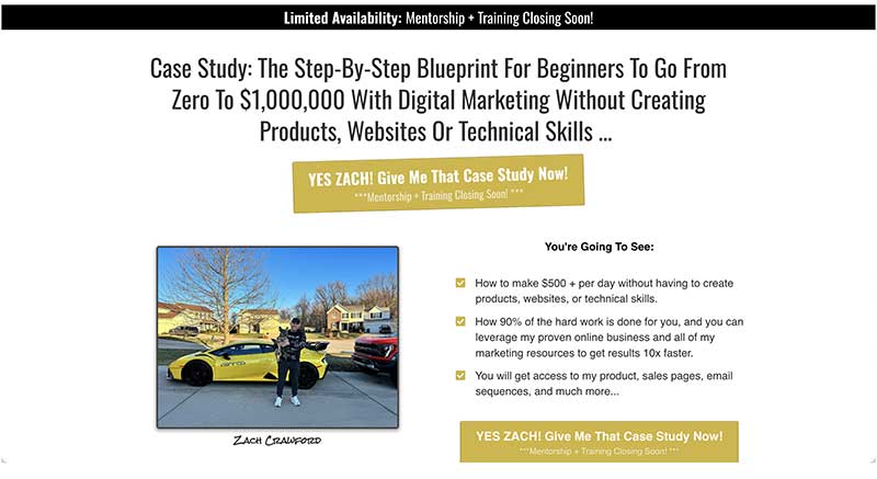 Digital Course Millionaire home page