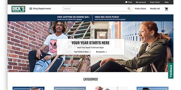 dicks sporting goods homepage