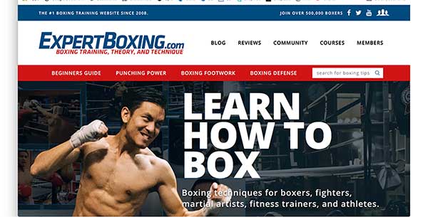 expert boxing affiliate program homepage