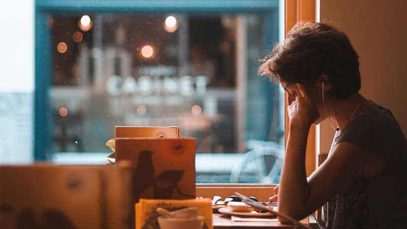 can introverts work in marketing - person in cafe