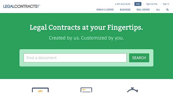legal contracts home page