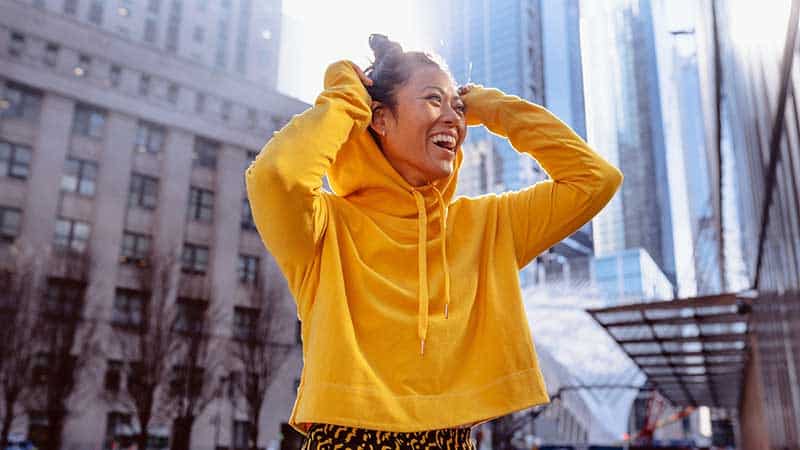 woman smiling