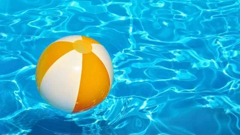 beach ball in a pool